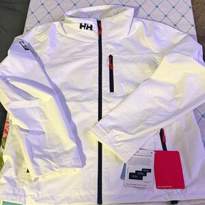 Helly Hansen Bright White Jacket with Black and Pink Details